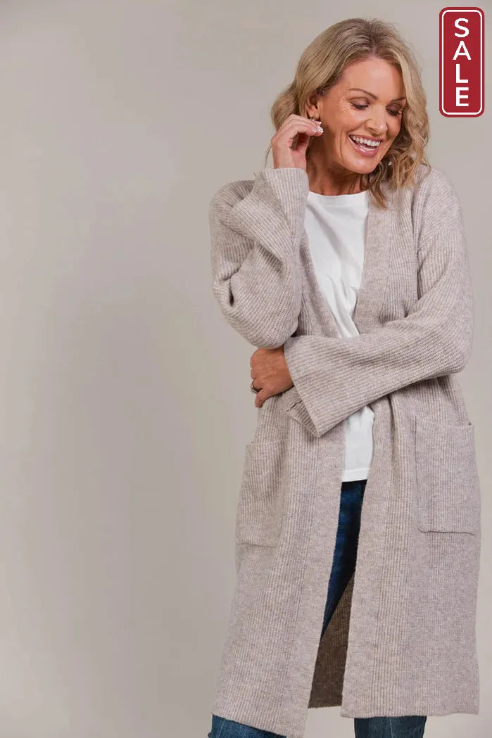 Merano Oversize Cardigan Flax
