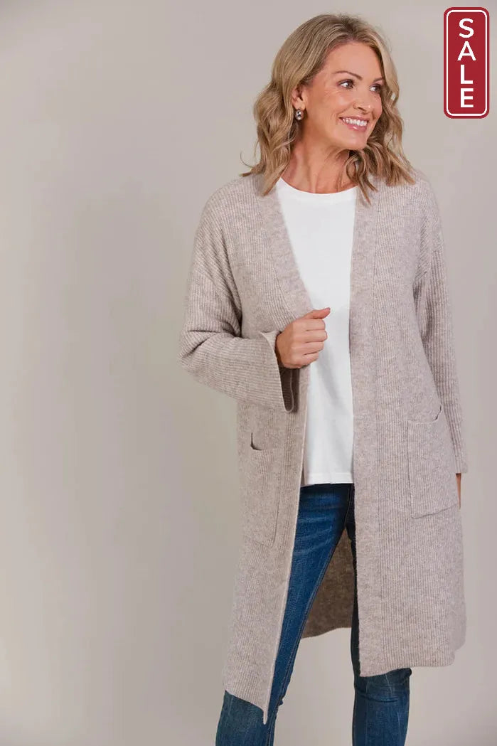 Merano Oversize Cardigan Flax