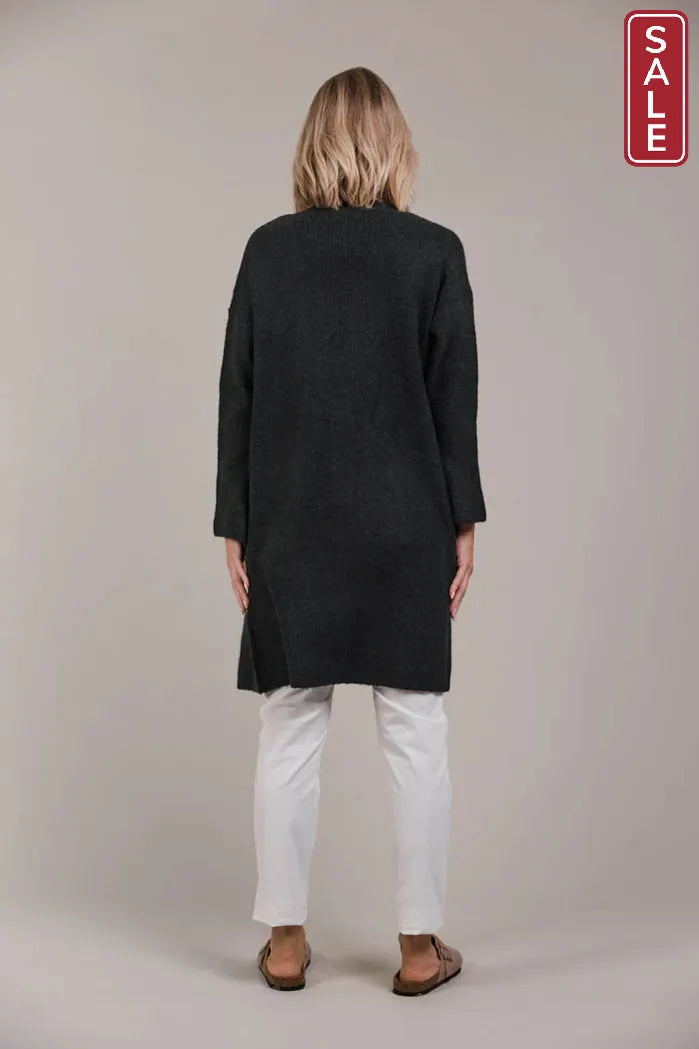 Merano Oversize Cardigan Charcoal