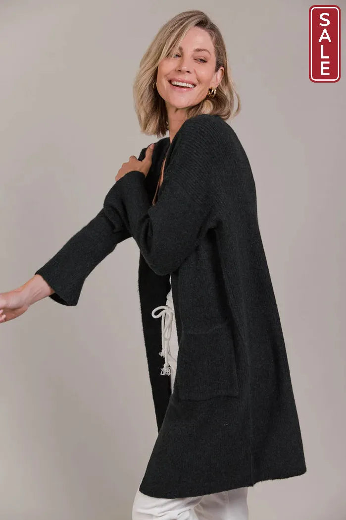 Merano Oversize Cardigan Charcoal