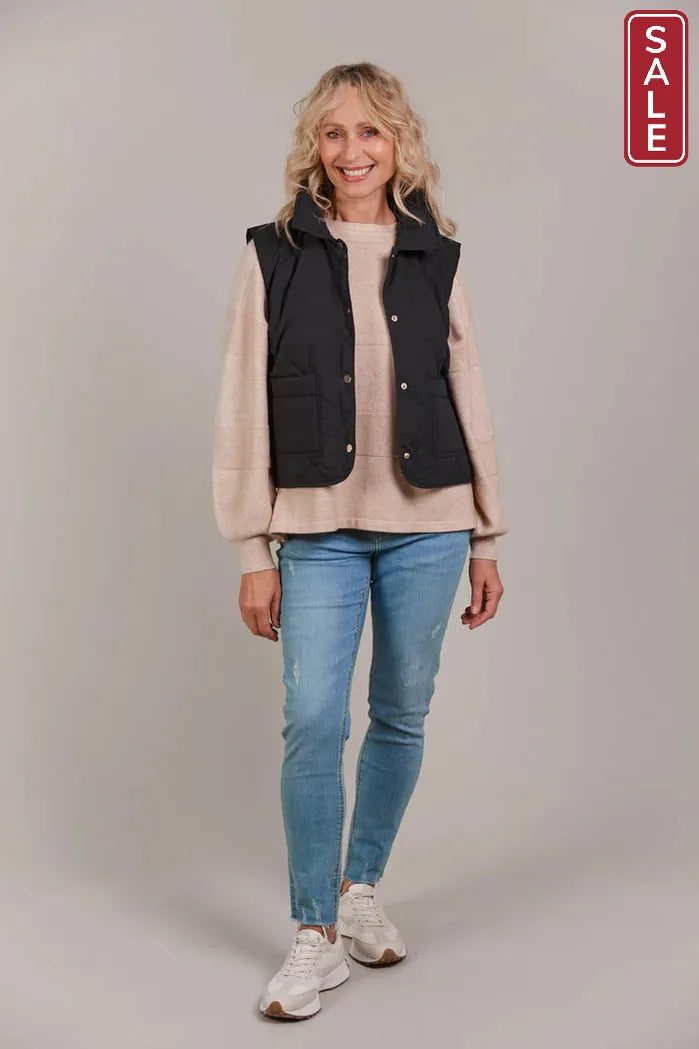 Argo Crop Vest  Black