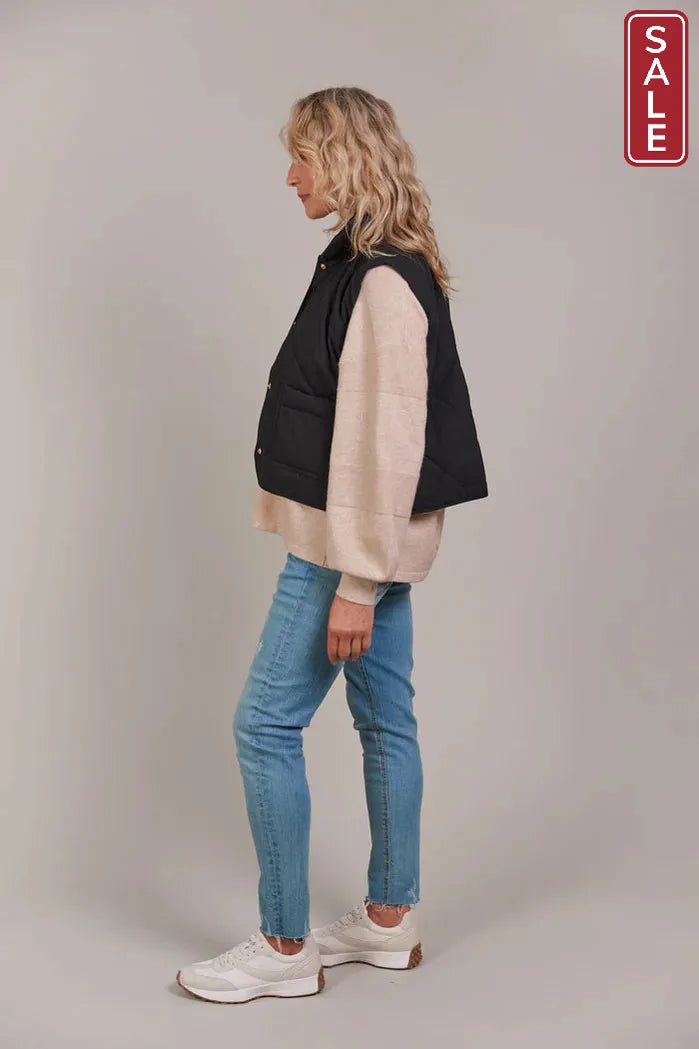 Argo Crop Vest  Black