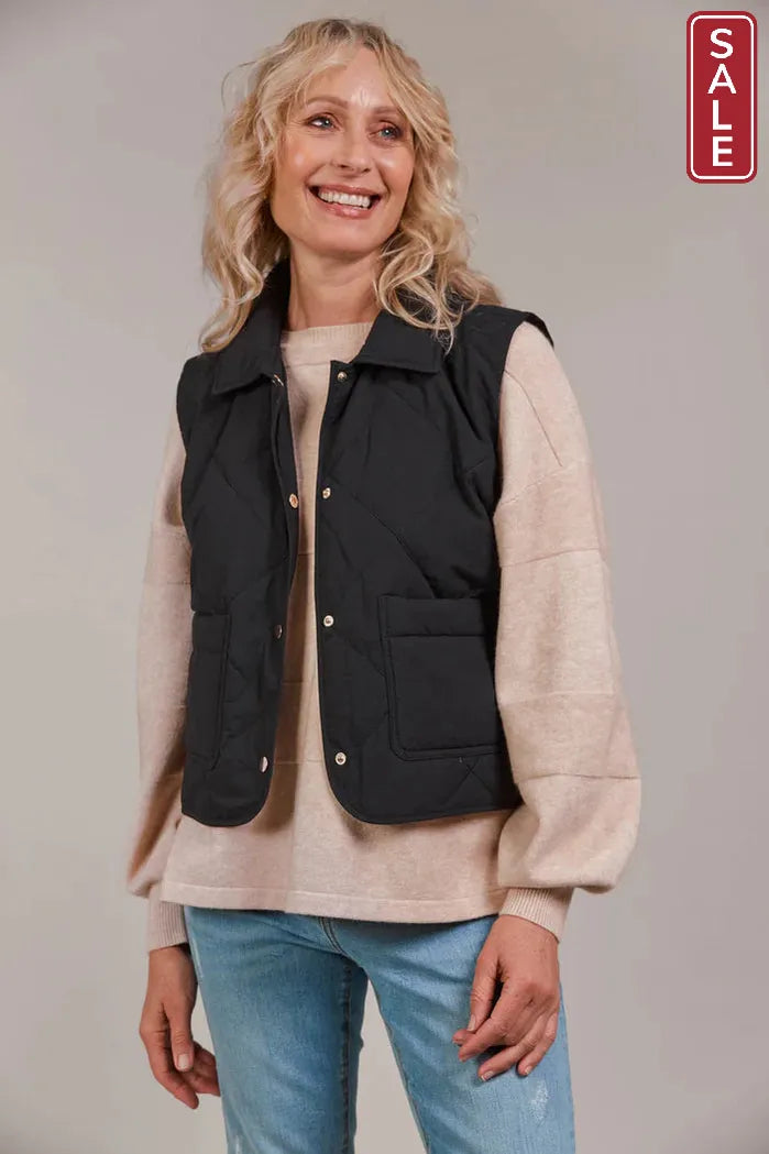 Argo Crop Vest  Black