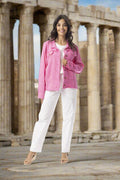 Linen Essentials Jacket Hotpink Orientique