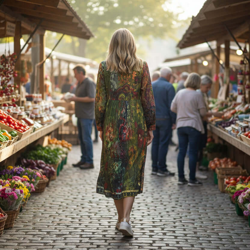 Orientique Vintage  Button-Up Dress Orientique