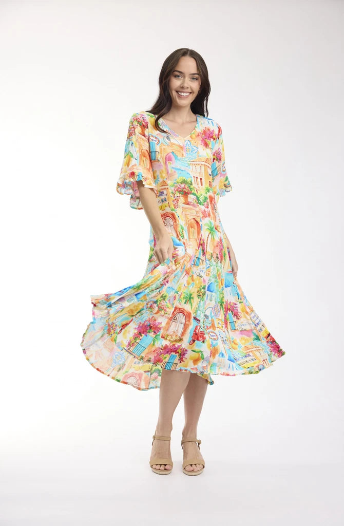 50 years Godet Travel Dress