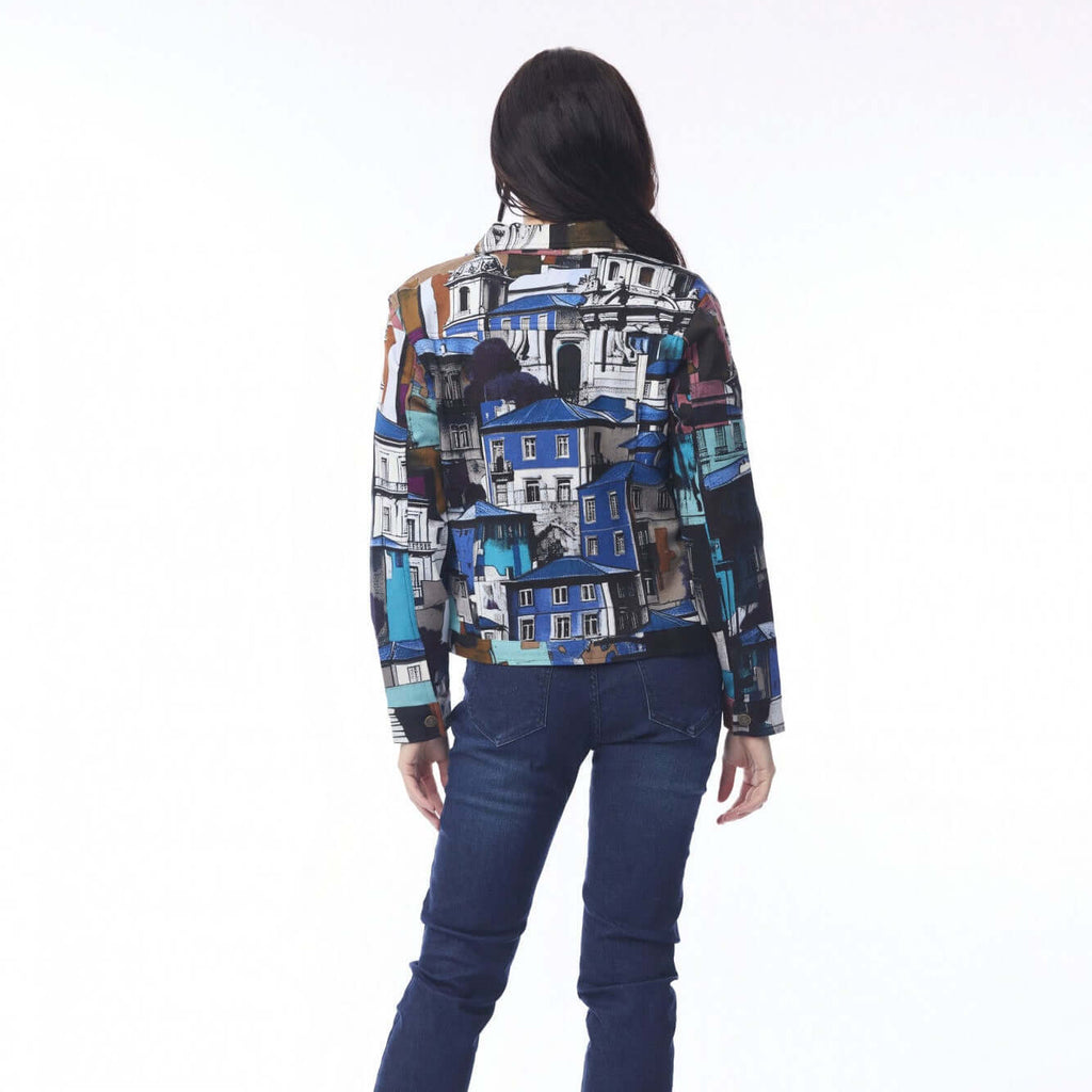 Biker Jacket Porto Blue Orientique