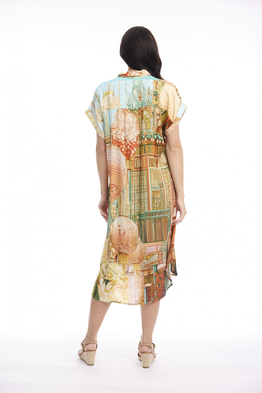 Oriental Dreams Digital Shirt Dress
