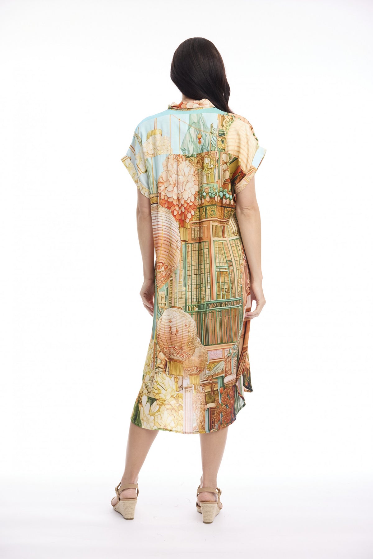 Oriental Dreams Digital Shirt Dress