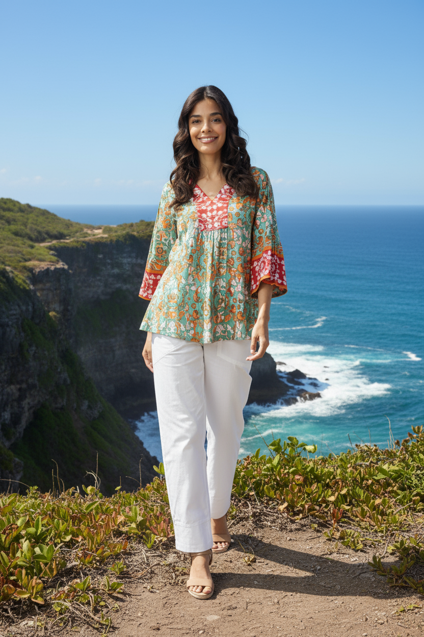 Araya Top V Flaired Sleeve