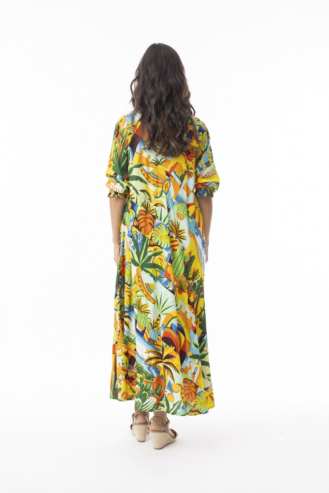 Guatemala V neck Bias Dress