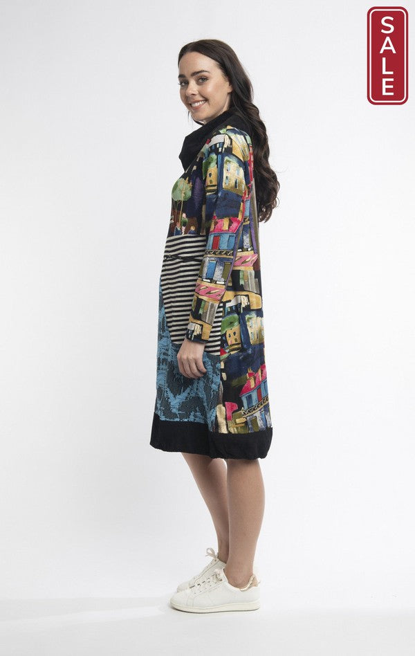 Madam butterfly Asymetric Patch dress