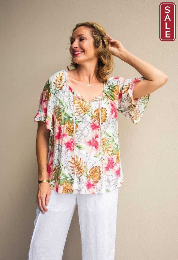 Peasant Ruffle Top