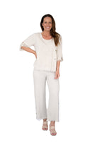 Linen Shell Button Top