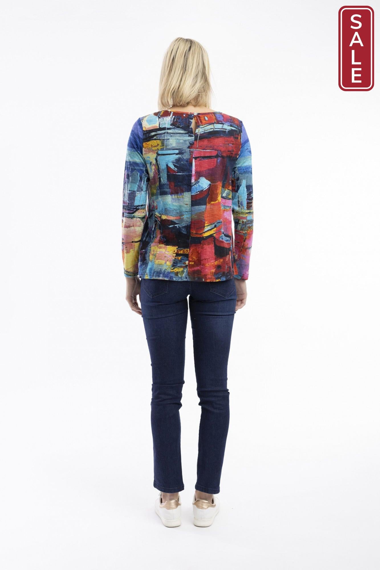 T-Shirt Contemporary Crew LS N/B