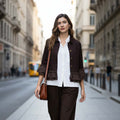 Frill Trim Jacket Jolie Saule