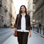 Frill Trim Jacket Jolie Saule