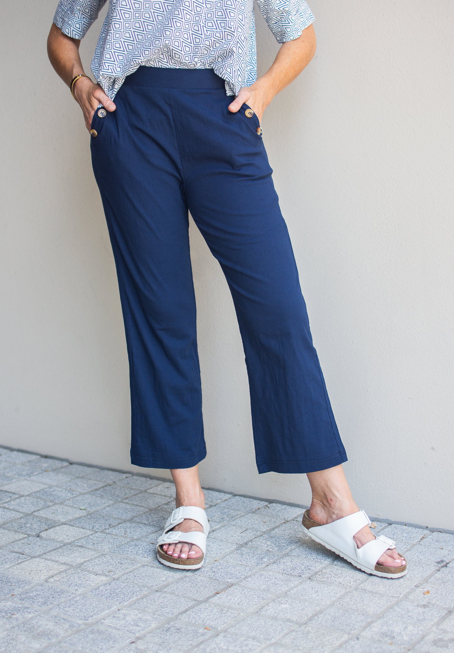 Nia Button Pocket Pants