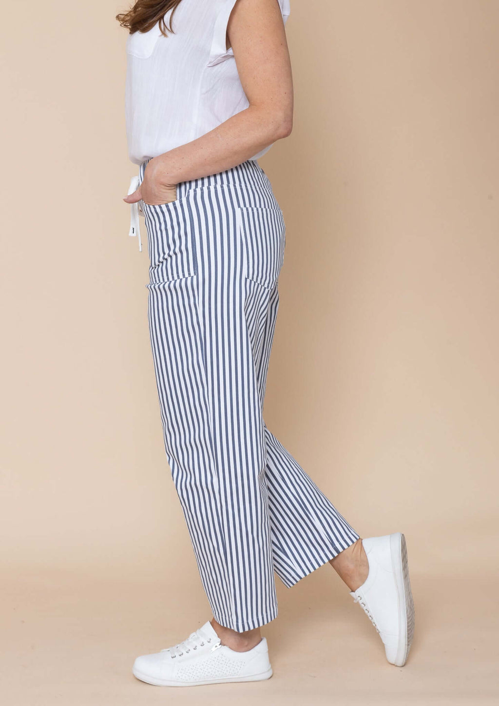Ayana Striped Capri Pnts Jolie Saule