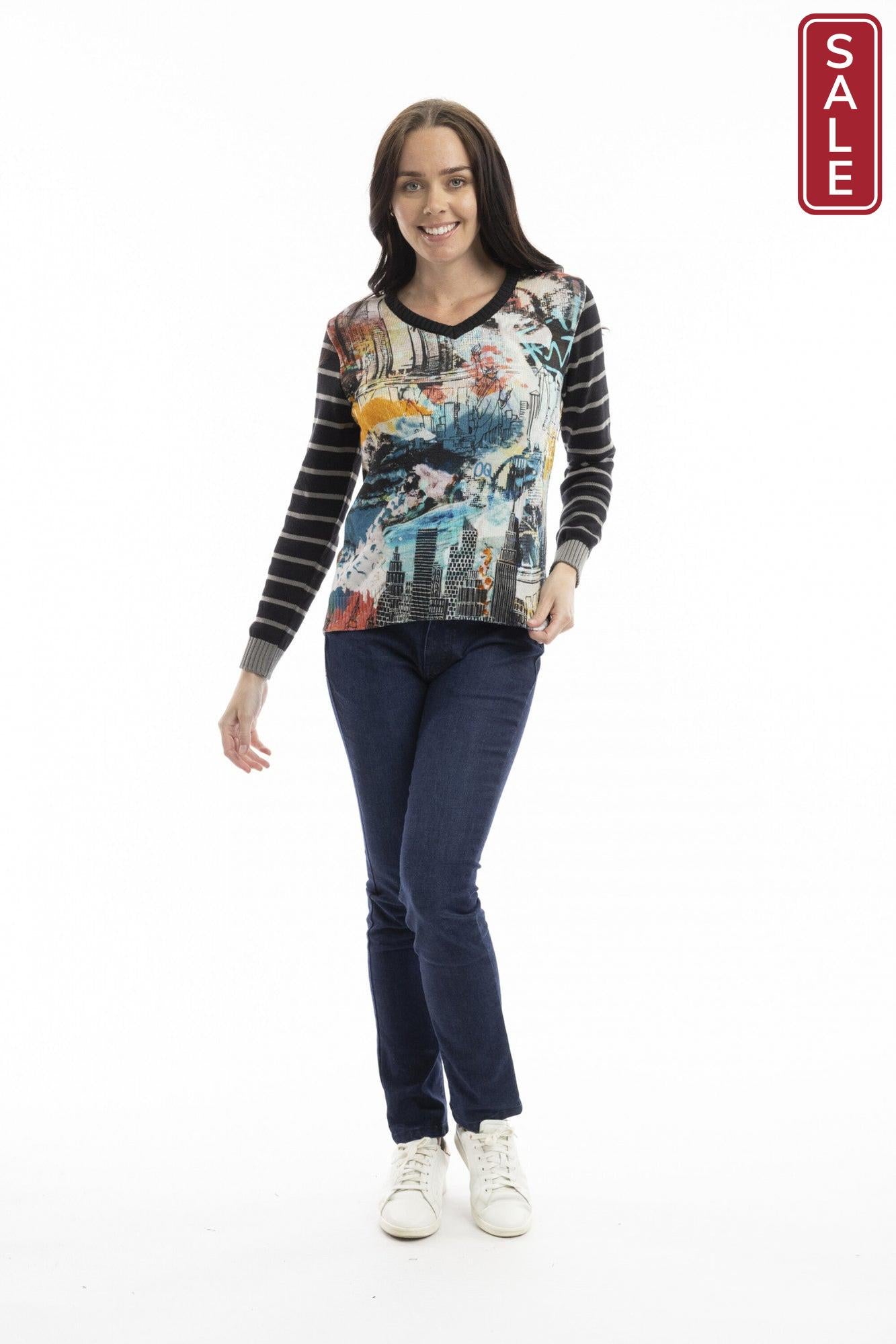 New York V neck Jumper