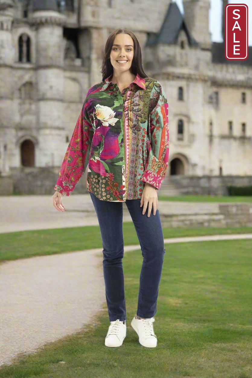 Digital Collar Shirt Flora