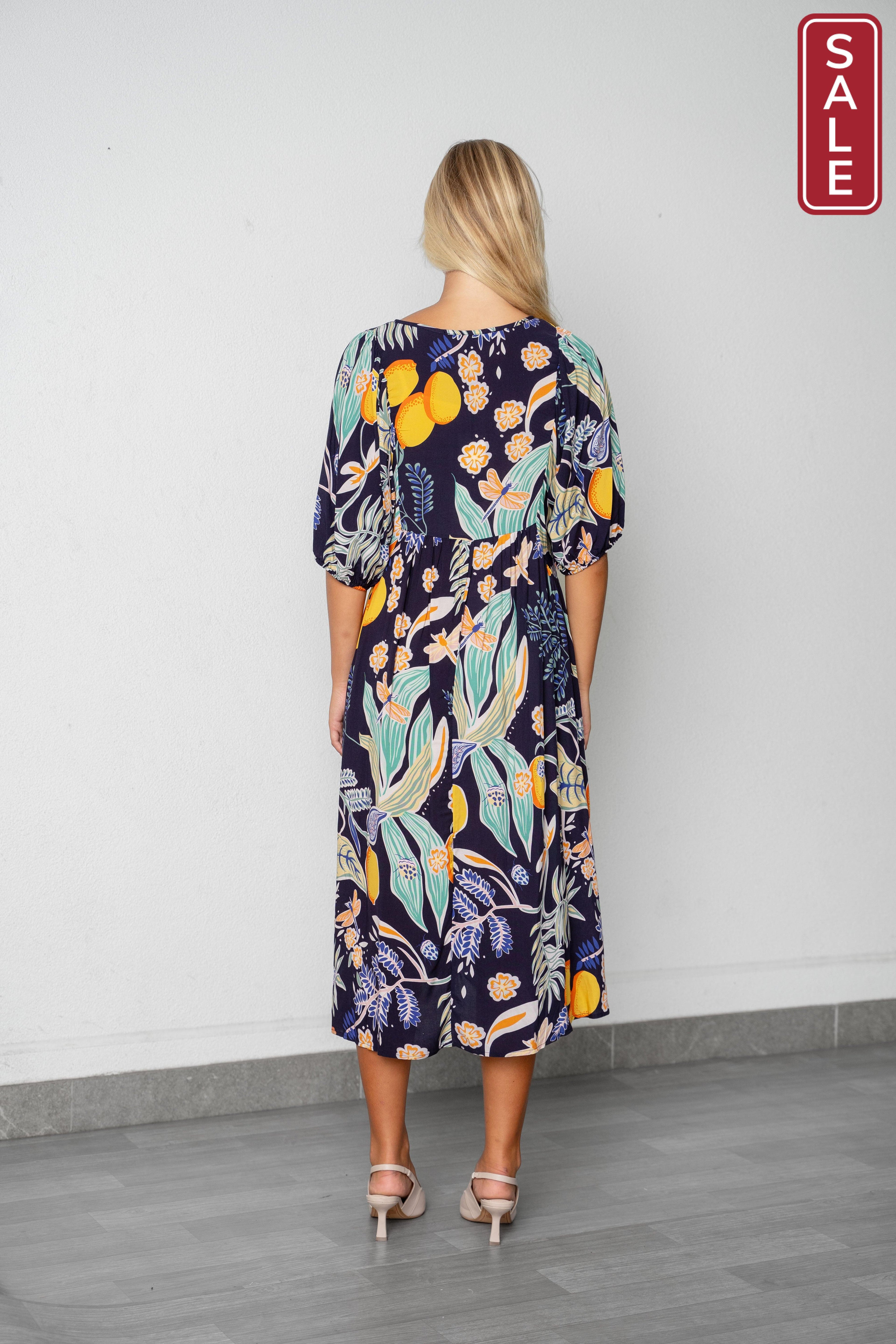 WT Garden Party Dress Dark navy