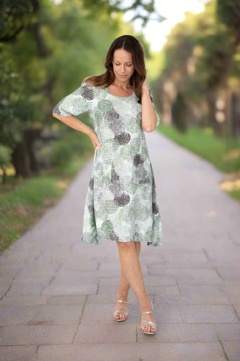 Sage Short Sleeve Dress