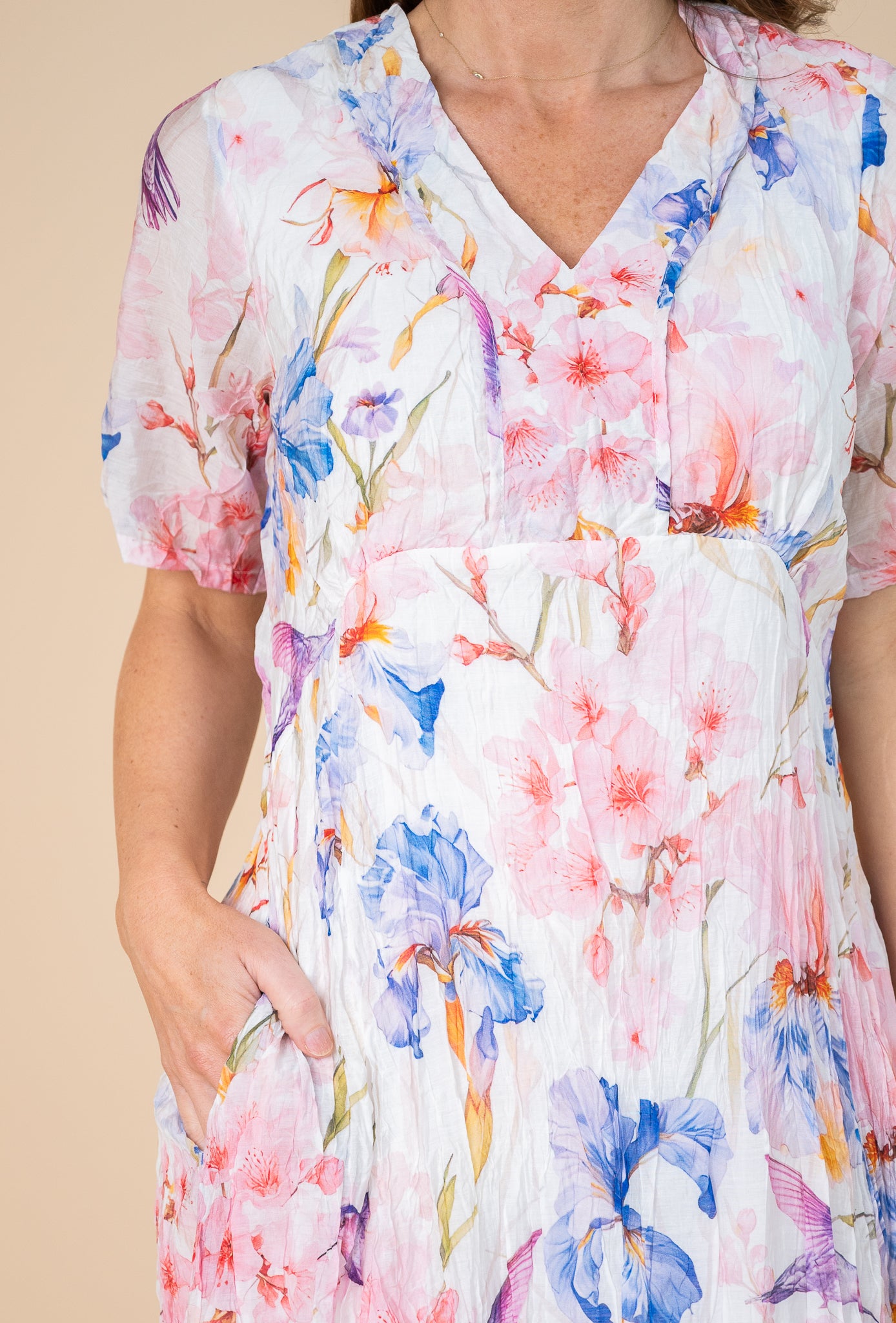 Hummingbird Panel Dress Willow Tree