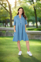 Denim Short Sleeve Dress