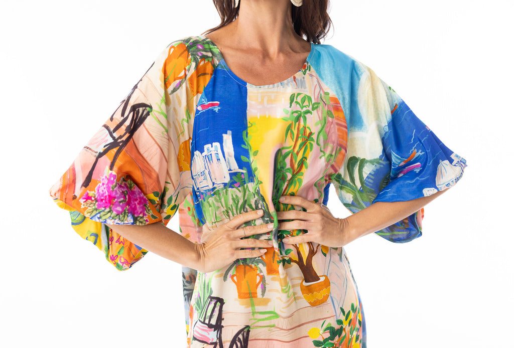 Sardinia Puff Sleeve Dress