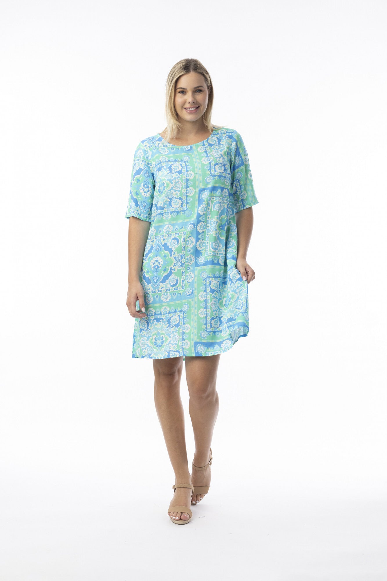 Montevideo Aqua Dress Contemporary