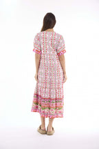 Maalti Pink Dress Maxi