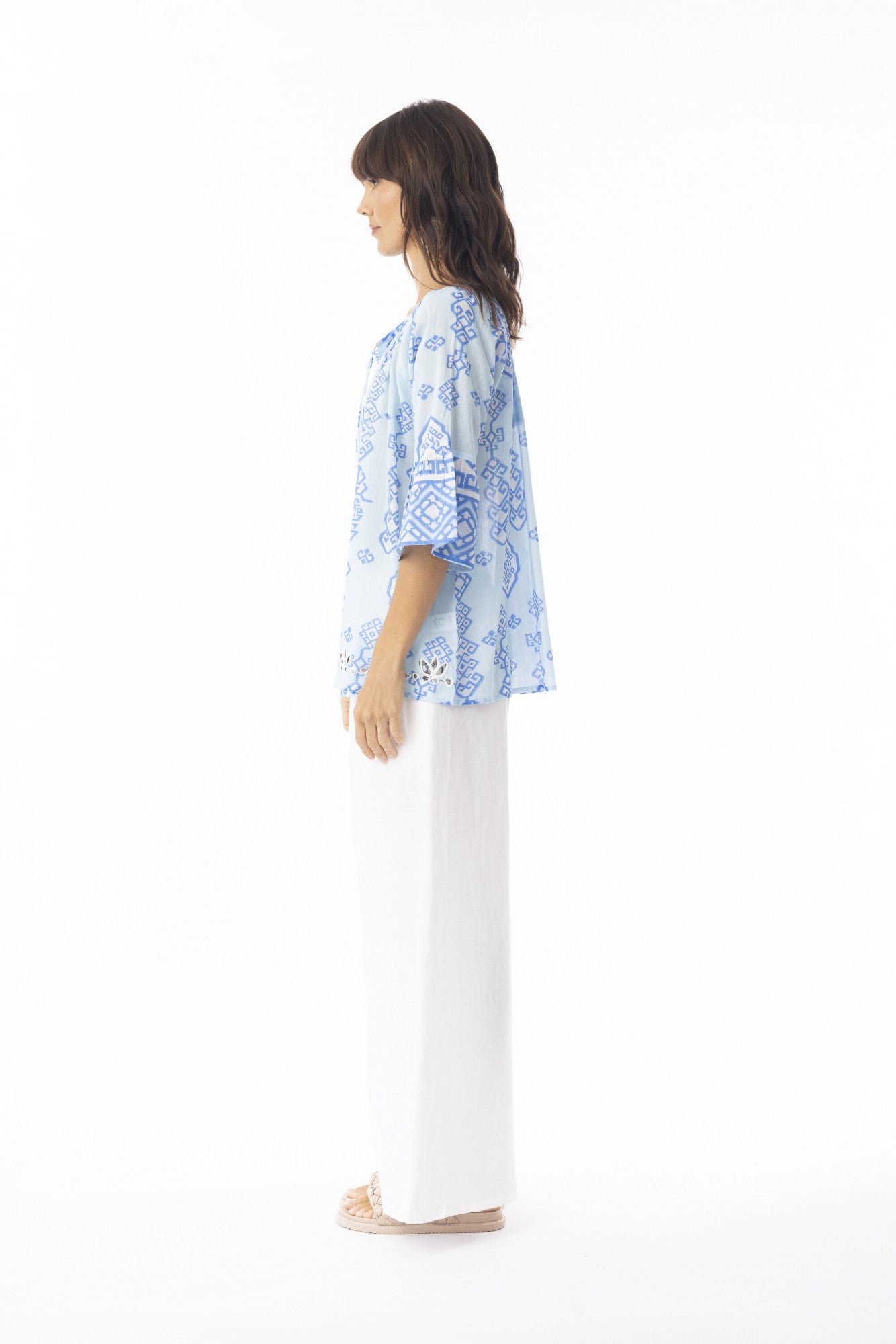 Carla Tassel Top Blue