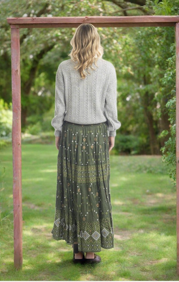 Bengal Layers skirt Olive