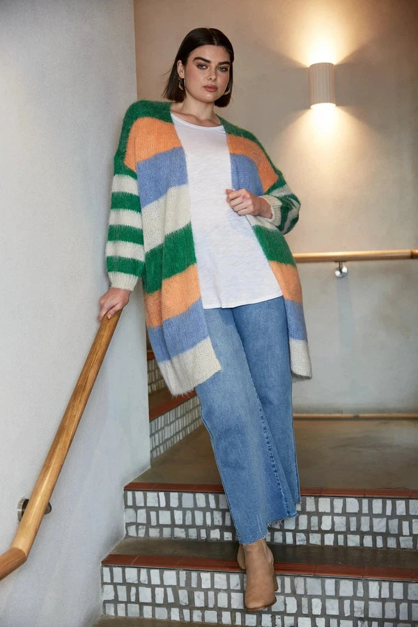 Serene Stripe Cardigan Meadow stripe