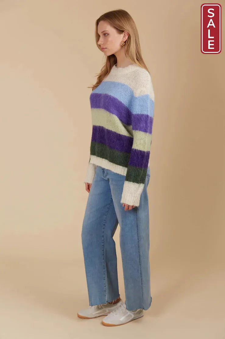 Pallas Stripe Jumper-Violet