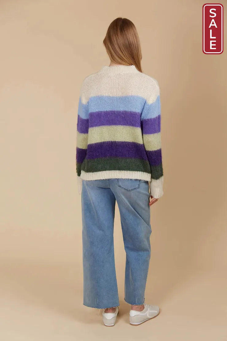 Pallas Stripe Jumper-Violet