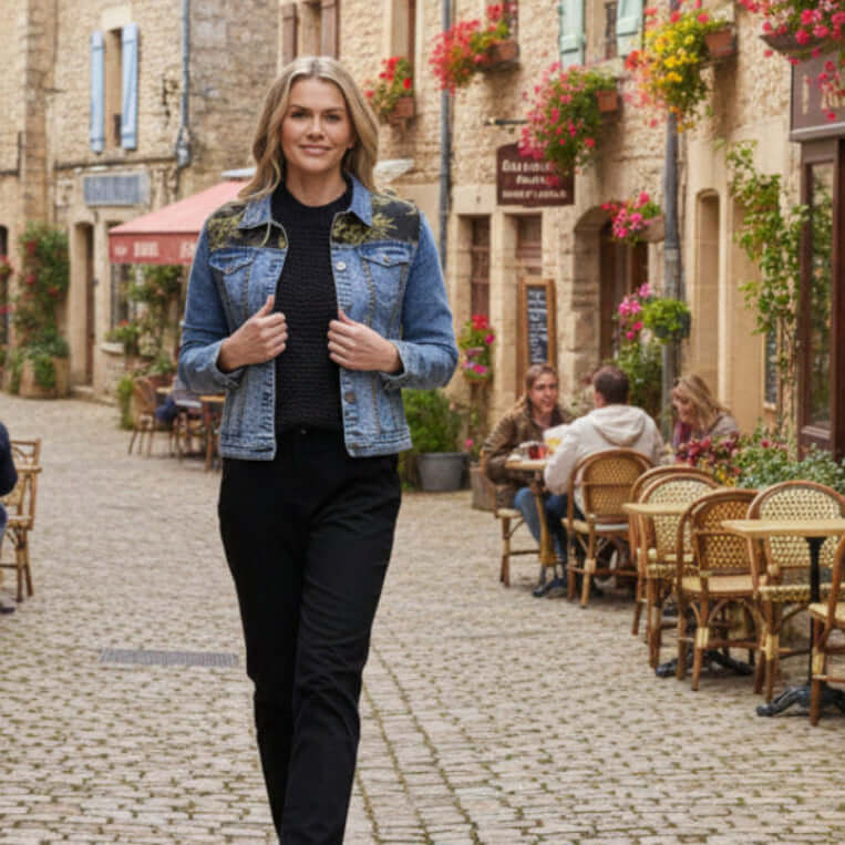 Keqioa Denim Jacket Orientique