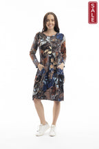 Abstract Floral Bubble Dress