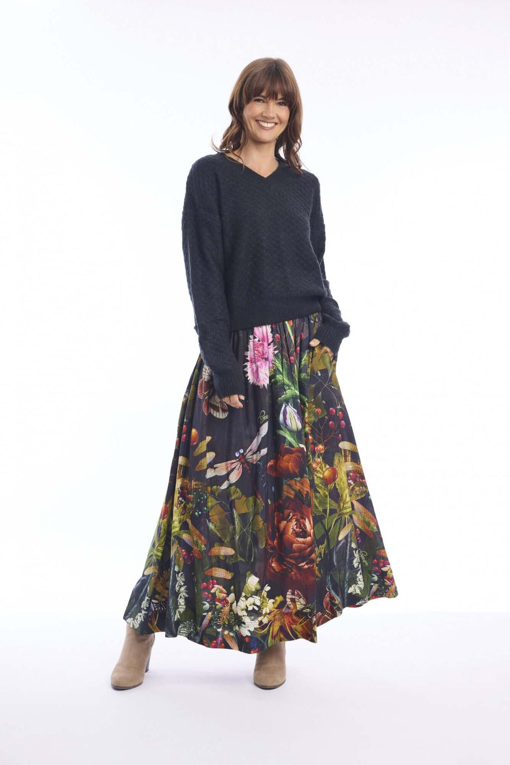 Maguana Maguana Maxi Skirt | Orientique Floral Rayon Skirt – Gypsyroad Bowral