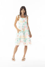Coral Tie Strap Dress