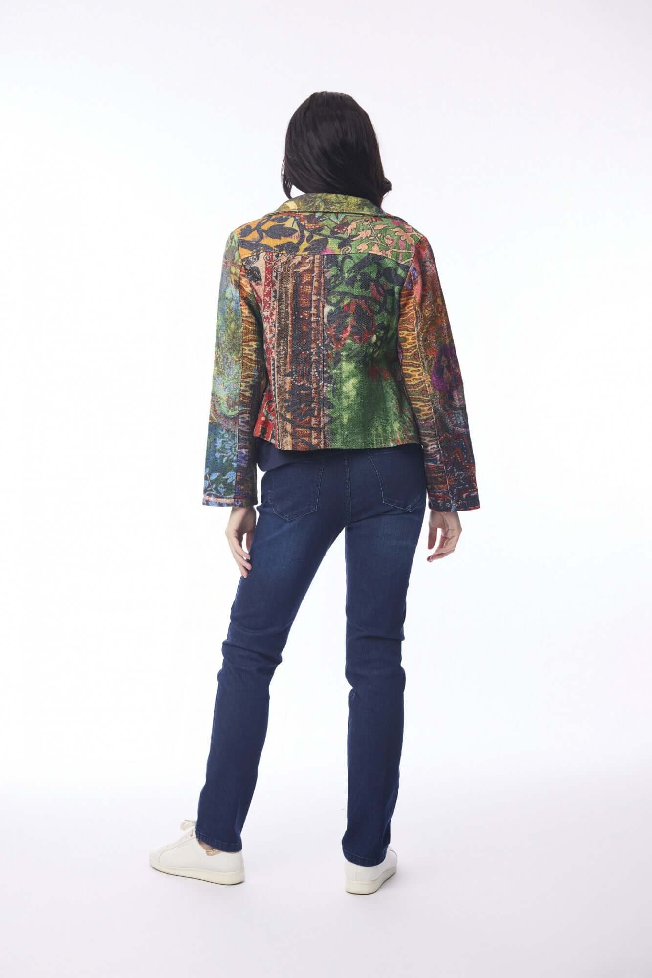 Cropped Digital jacket -Vintage Orientique