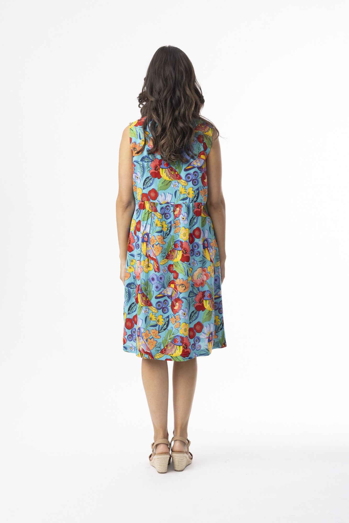 Birds Contemporary Sleeveless Dress
