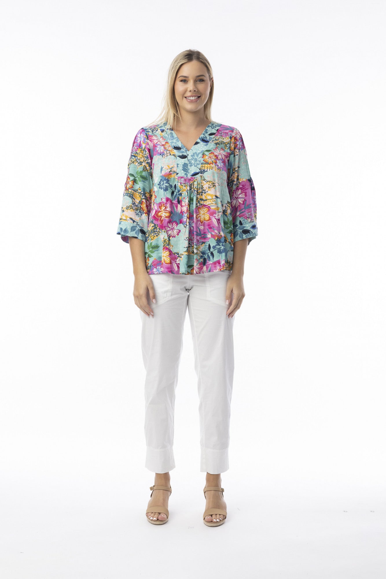 Selaron Flared Sleeve Top