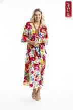 La Pelosa V Neckline Trim Maxi Dress Maxi