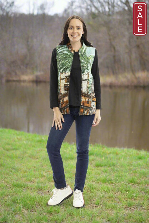 Alicante Reversible Zip vest Orientique