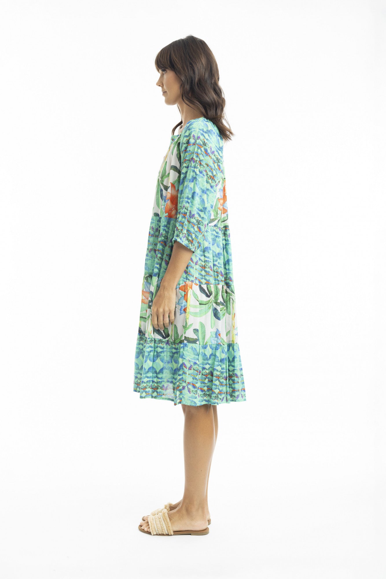 Olivia 3/4 Sleeve Layered Dress