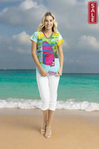 T-Shirt V-Neck Carabean