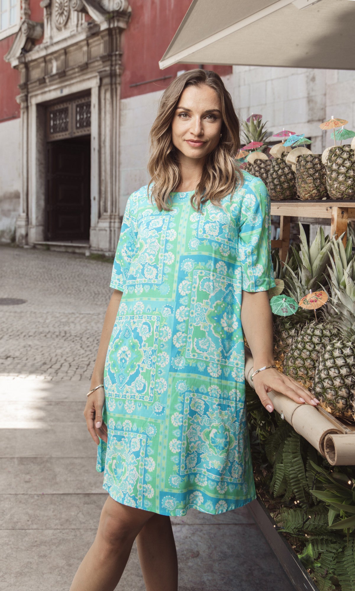 Montevideo Aqua Dress Contemporary