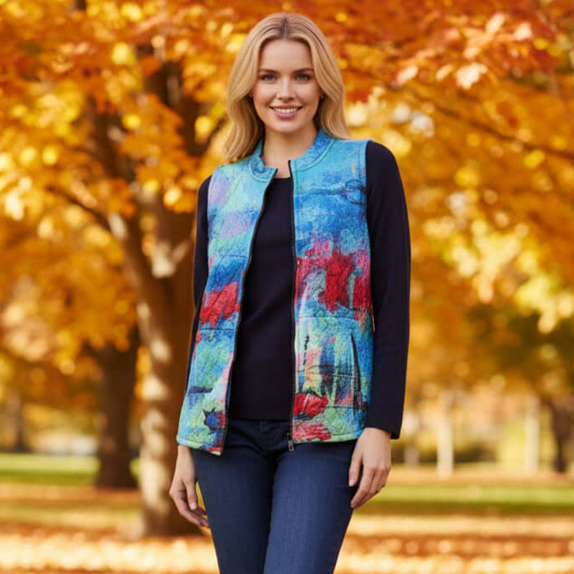 Orientique Zip vest- sail boats Orientique